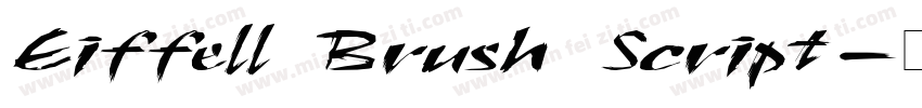 Eiffell Brush Script字体转换